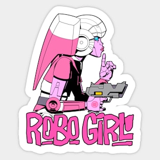 Robo Girl Sticker